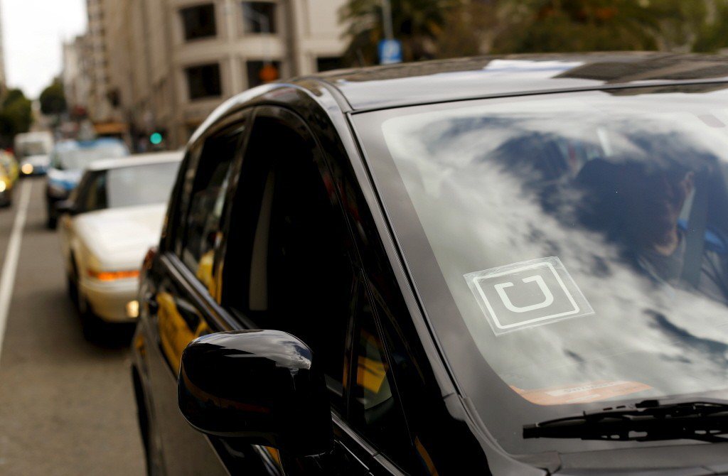 在美國加州，使用 Uber 叫車時比台灣多了陌生人共乘的選項。 圖／路透社