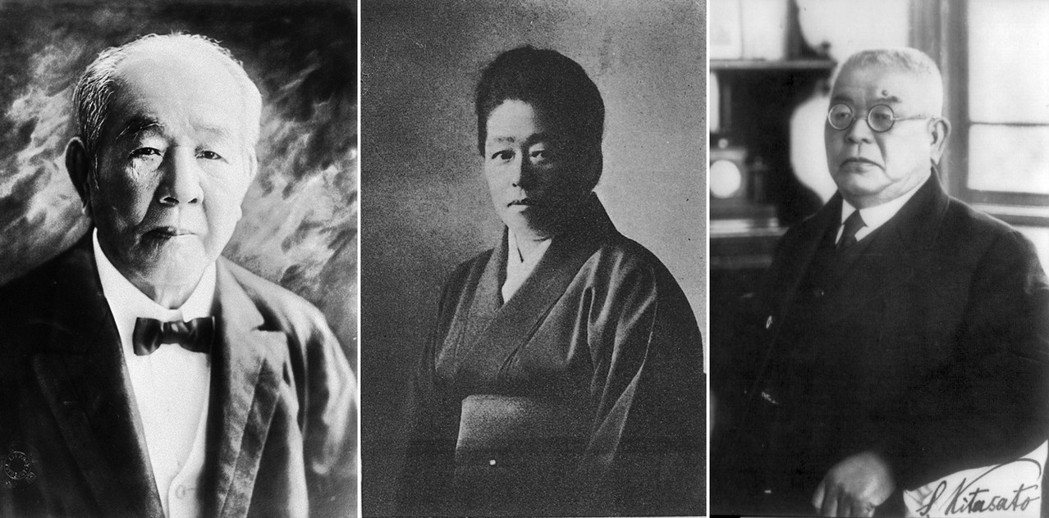 新鈔三人組，由左至右：近代日本經濟之父澀澤榮一、女性教育先驅津田梅子、日本細菌學...
