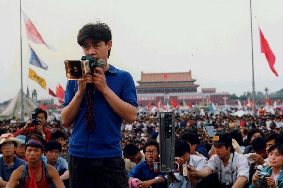 吾爾開希，攝於1989年6月1日，北京天安門。 圖／聯合報系資料照