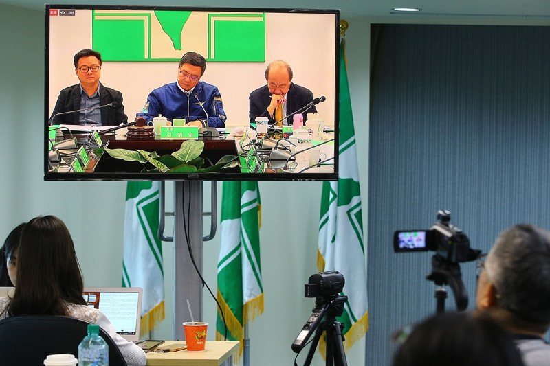 5月22日，民進黨中執會開會討論初選時程開放全程直播。 圖／聯合報系資料照