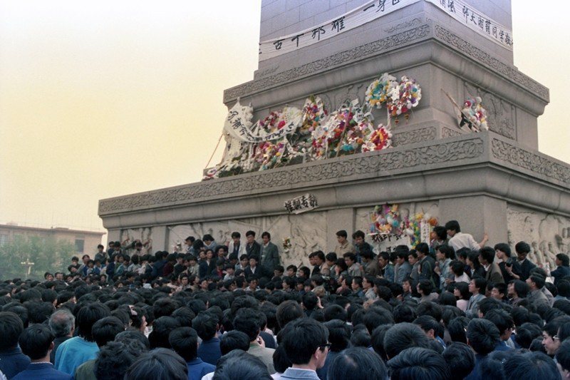 攝於1989年4月19日，北京天安門。 圖／聯合報系資料照