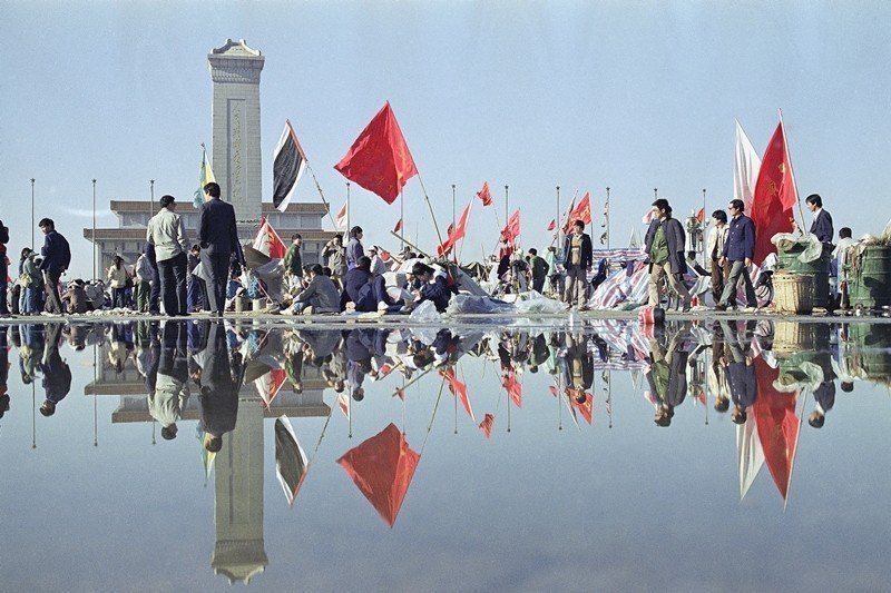 攝於1989年5月24日，北京天安門。 圖／美聯社