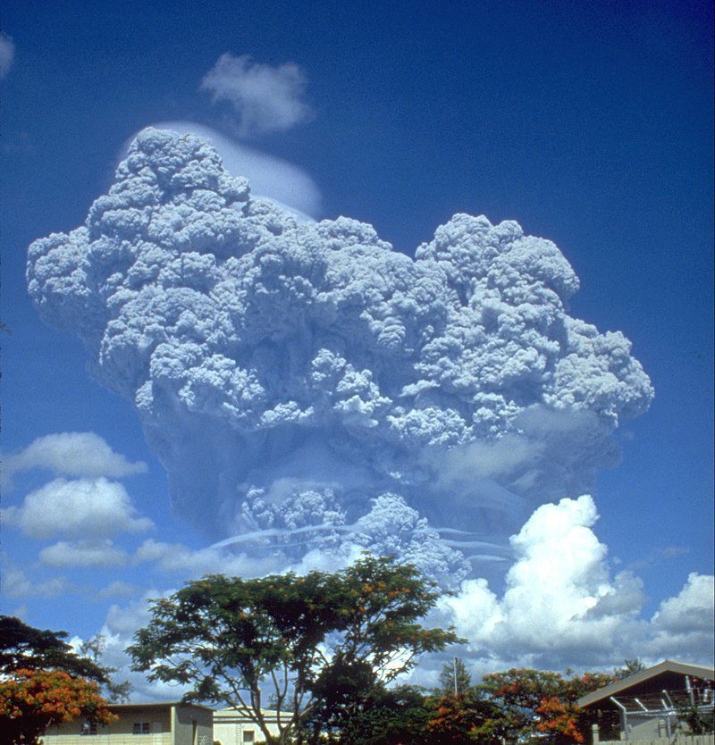 1991年菲律賓皮納土波火山噴發。 圖／維基共享