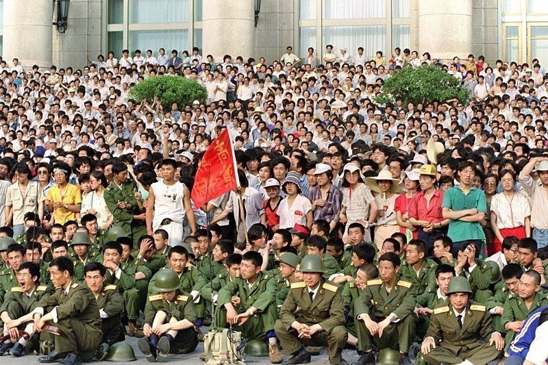 攝於1989年6月3日，北京天安門。 圖／法新社