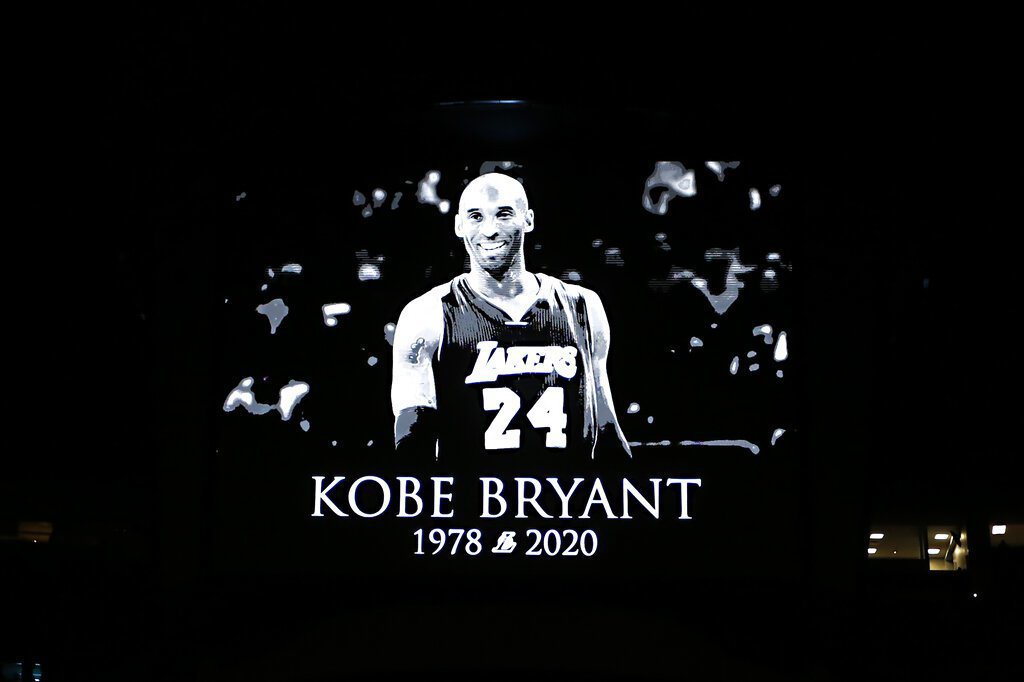 Kobe Bryant美東時間27日墜機身亡，全球球迷獻上哀悼。 圖／美聯社