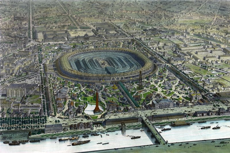 1867年，拿破崙三世為了展示法蘭西的經濟成就，在練兵場舉辦第二屆巴黎世博會。 圖／維基共享