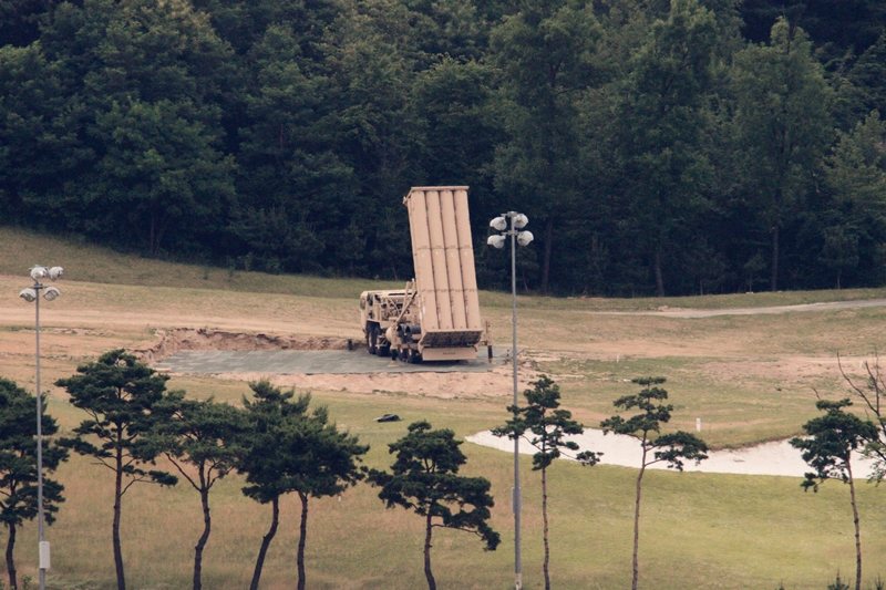 南韓部署終端高空飛彈防禦系統（THAAD），攝於2017年6月。 圖／路透社