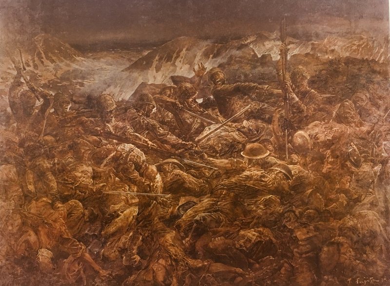 《阿圖島玉碎》1943年，東京國立近代美術館藏。 圖／維基共享