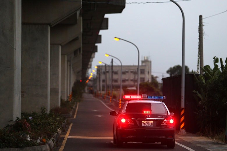 長榮馬來西亞籍女大生命案發生後，警方於該路段進行巡邏任務。 圖／聯合報系資料照