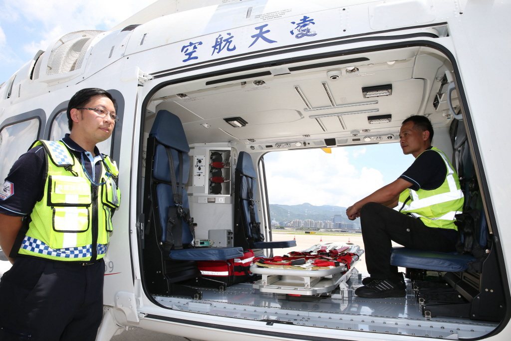 凌天航空AW169直升機，投入澎湖與馬祖的緊急醫療後送服務。 圖／聯合報系資料照