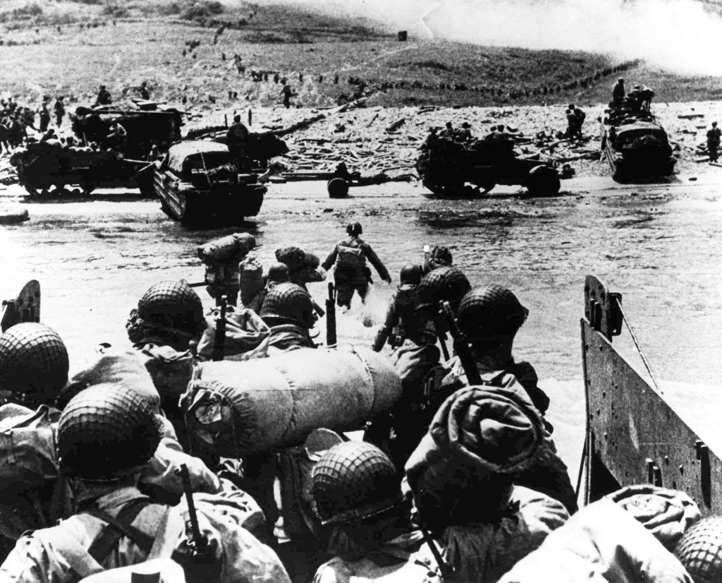 1944年6月6日，諾曼第登陸。 圖／美聯社