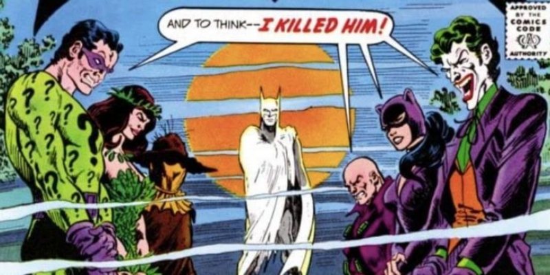 蝙蝠俠大概是DC漫畫裡頭最常「死去又活來」的超級英雄之一了。圖為《蝙蝠俠》 #291 - #294，眾反派皆聲稱自己為蝙蝠俠的死亡負責，主張各自的故事版本。 圖／取自《CBR》