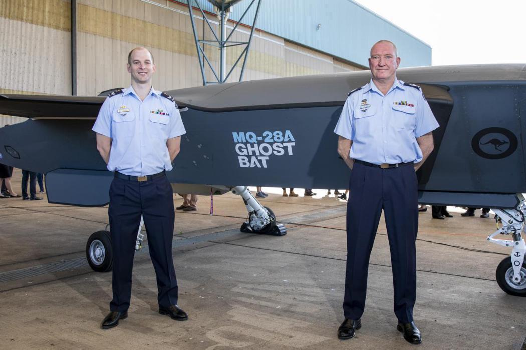 圖為澳洲皇家空軍與波音澳洲分公司所合作的MQ-28A幽靈蝙輻（Ghost Bat）無人機。 圖／澳洲國防部