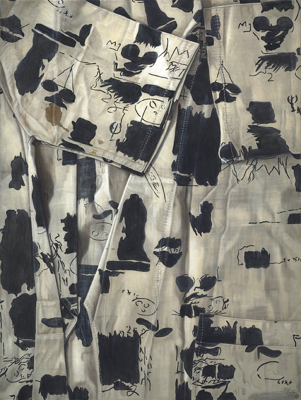 瑪莉娜．克魯斯《筆觸粗獷的抽象派上衣》。 圖／安卓藝術提供