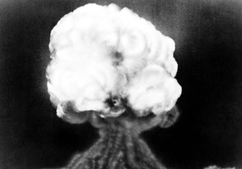 1945年7月16日，美國第一顆原子彈在新墨西哥州進行試爆。 圖／美聯社  