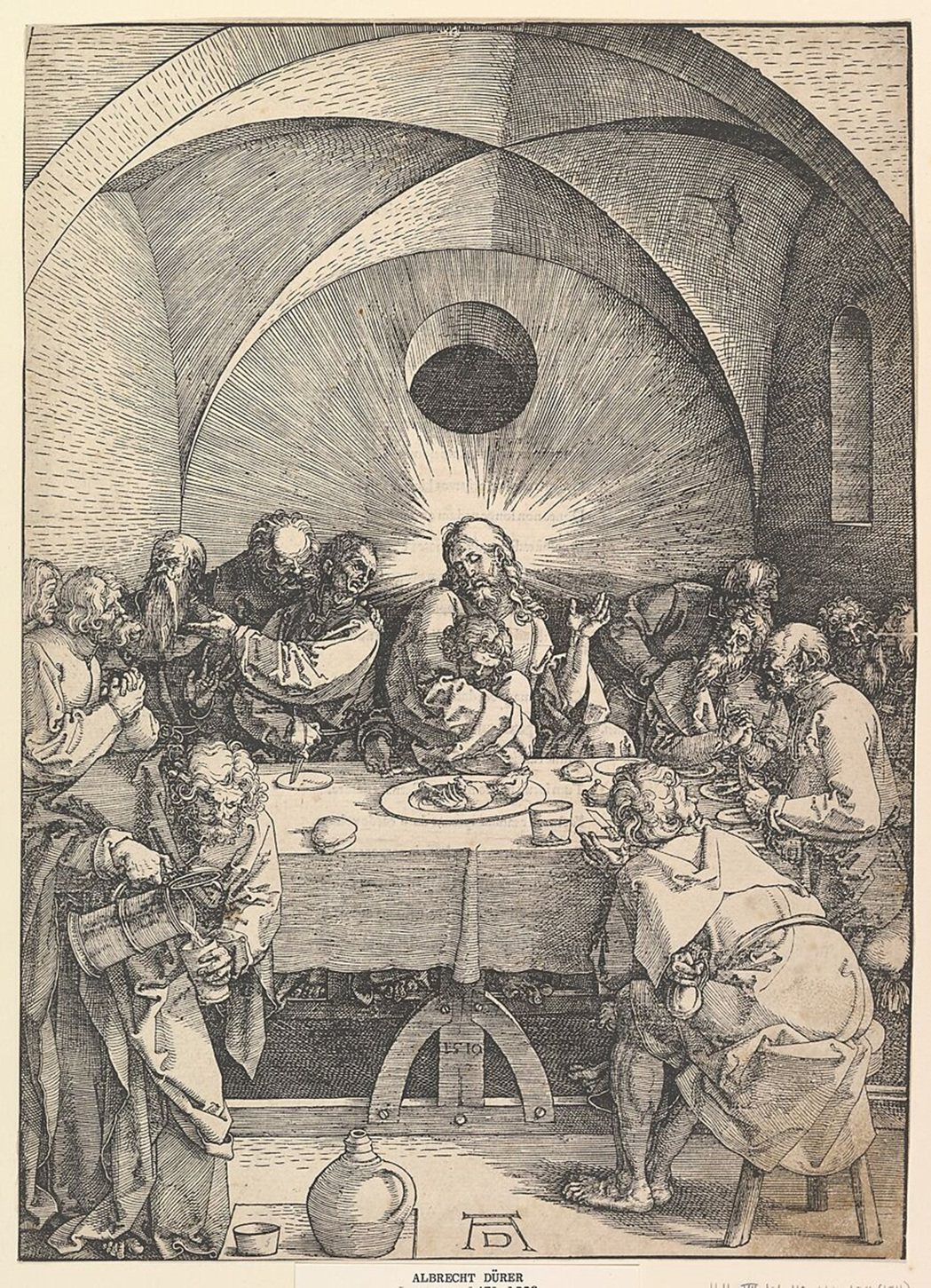 1510年杜勒最後的晚餐版畫。 圖／The MET