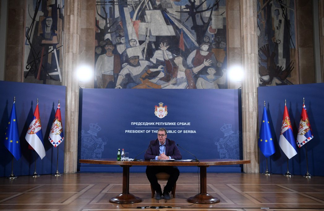 塞爾維亞總統武契奇否認襲擊事件與貝爾格勒當局有關。 圖／歐新社