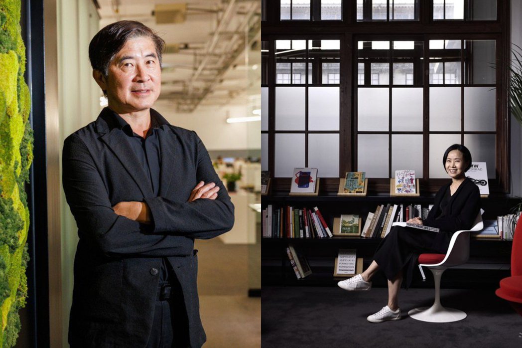 2023台灣設計展在新北專訪台灣設計研究院張基義（左）、艾淑婷（右）以設計擾動城...
