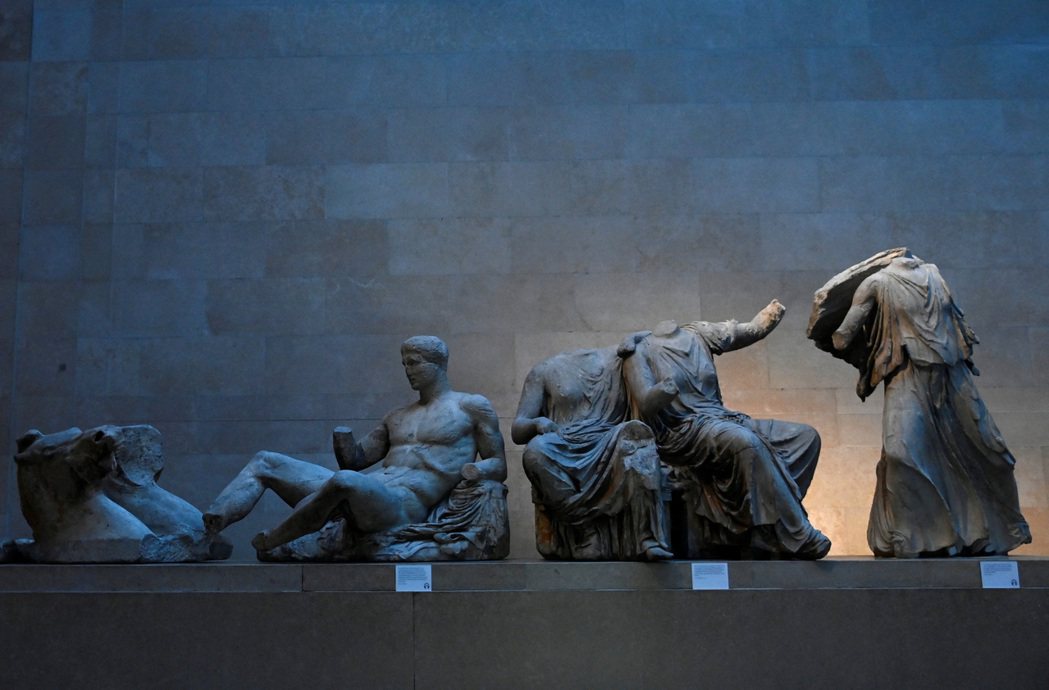 如今，這批石像已經是大英博物館最著名的展品之一。 圖／路透社