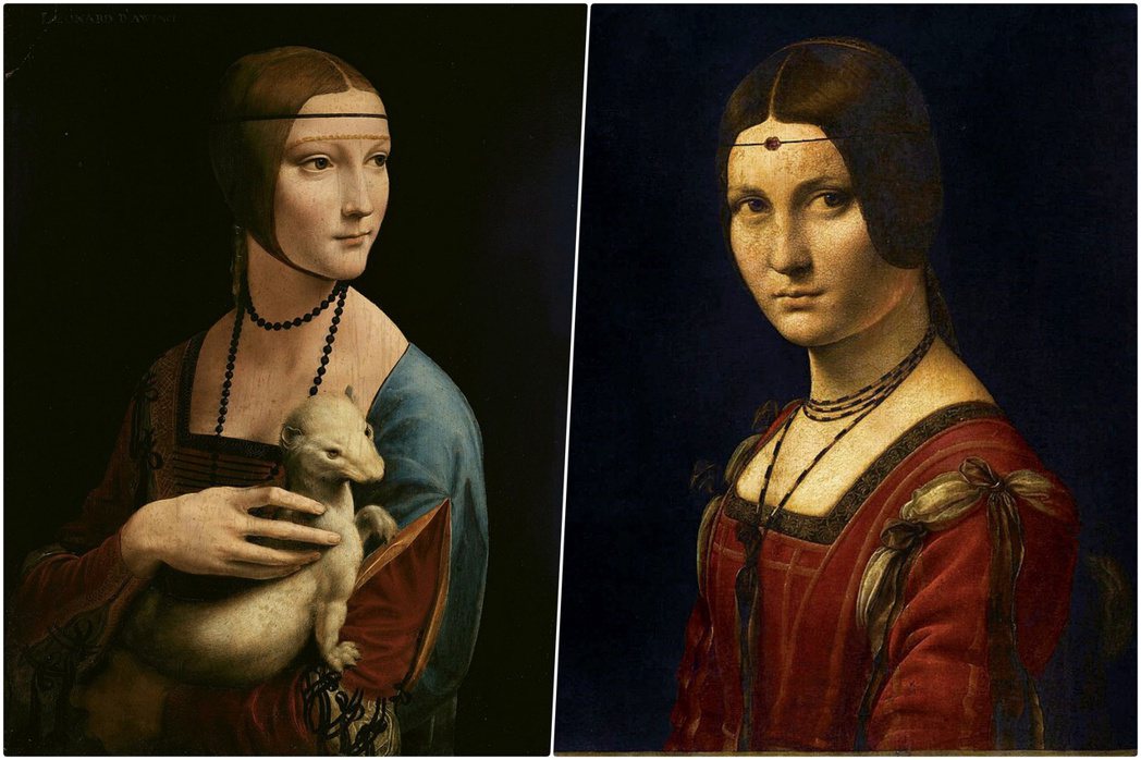圖右：《美麗的費隆妮葉夫人》也有「雙眼隨著觀者移動」效果，創造觀者與肖像之間的互...