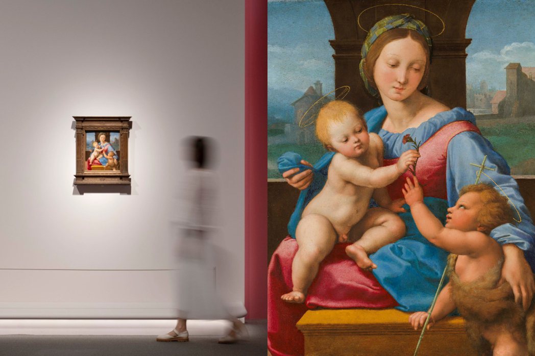 拉斐爾（1483–1520）作品〈聖母子與施洗者約翰〉（加瓦聖母），約1510–...