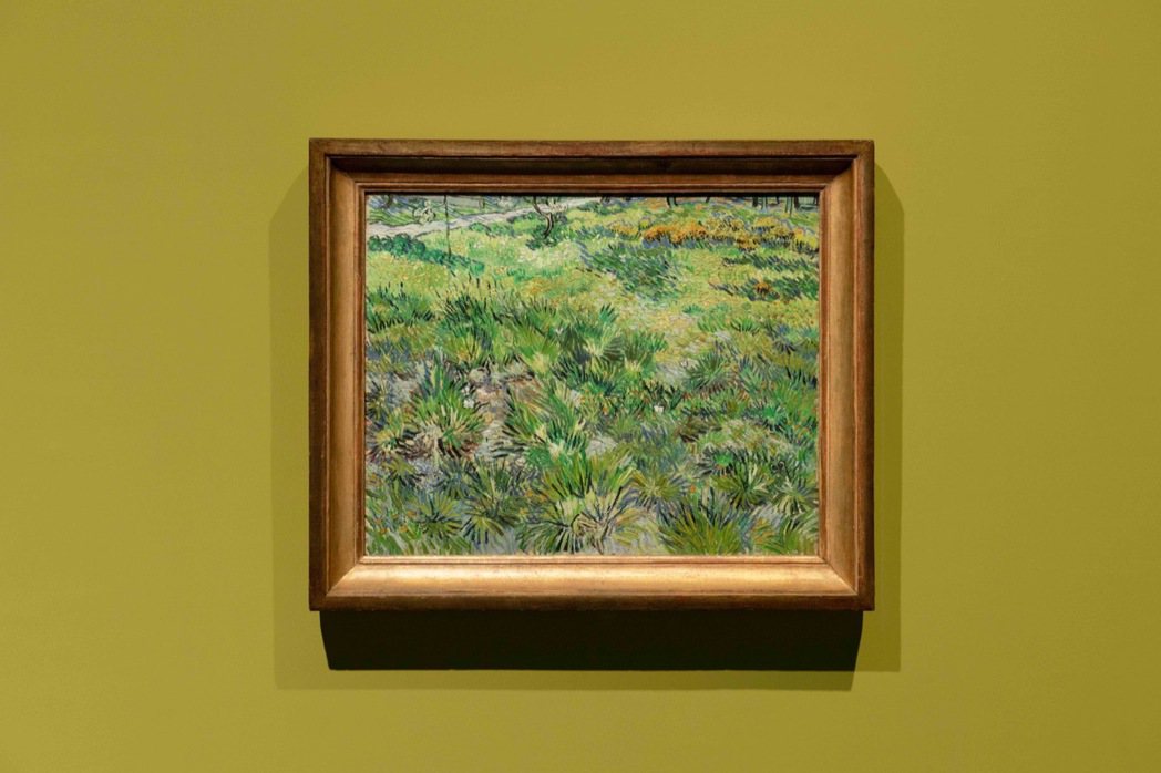 文森．梵谷（1853–1890）作品〈長草地與蝴蝶〉，1890年創作。 圖／奇美...