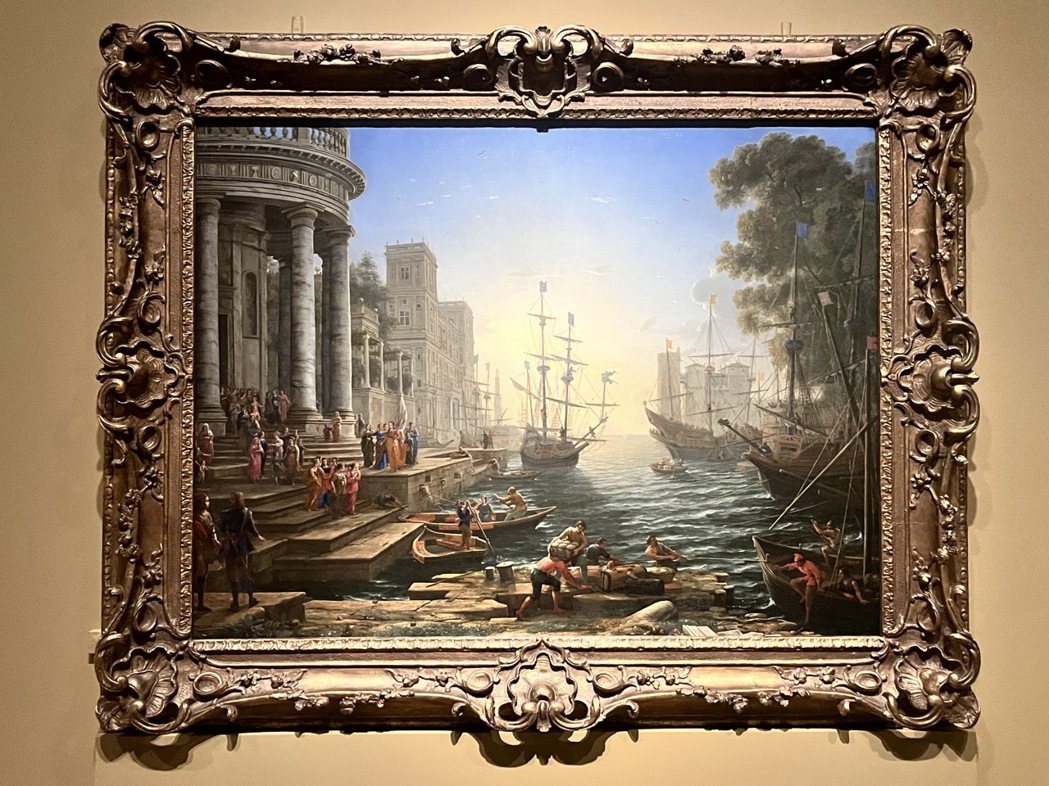 克勞德（1604/05?-1682）作品〈聖吳甦樂登船的海港〉，1641年創作。...