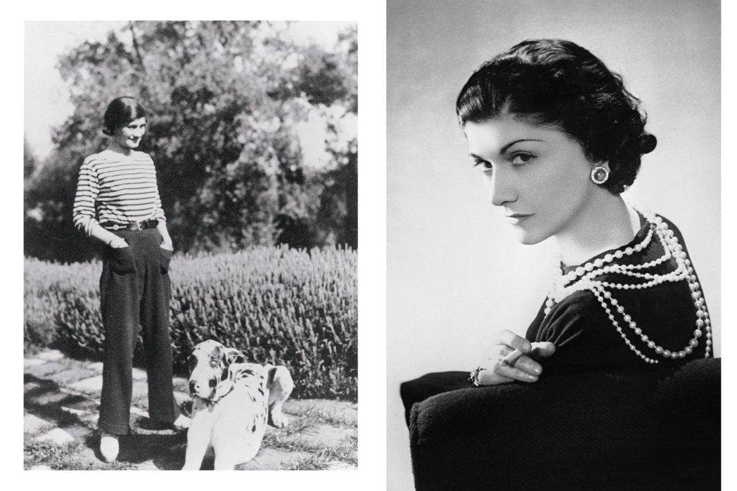 Gabrielle Chanel（左）攝於1930年、(右)攝於1936年。圖片...