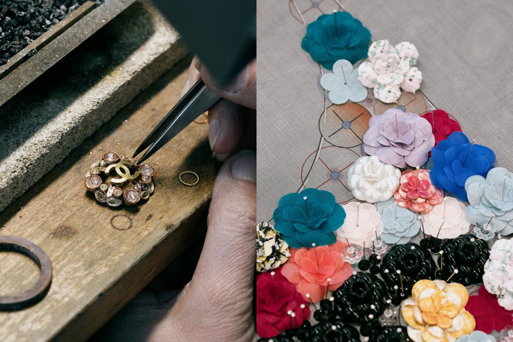 Desrues珠寶配飾工坊專為香奈兒服飾系列設計珠寶鈕扣和腰帶扣、包扣與珍貴服飾...