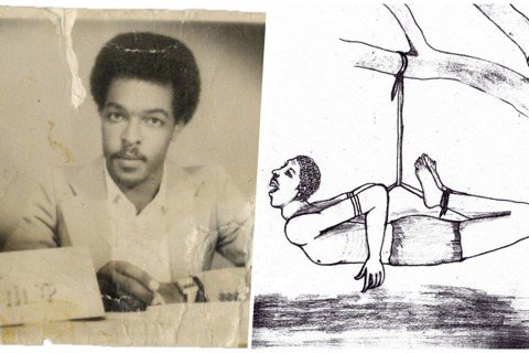 左為達衛特‧伊沙克（Dawit Isaak）本人、右為厄利垂亞的政治刑求
 圖...