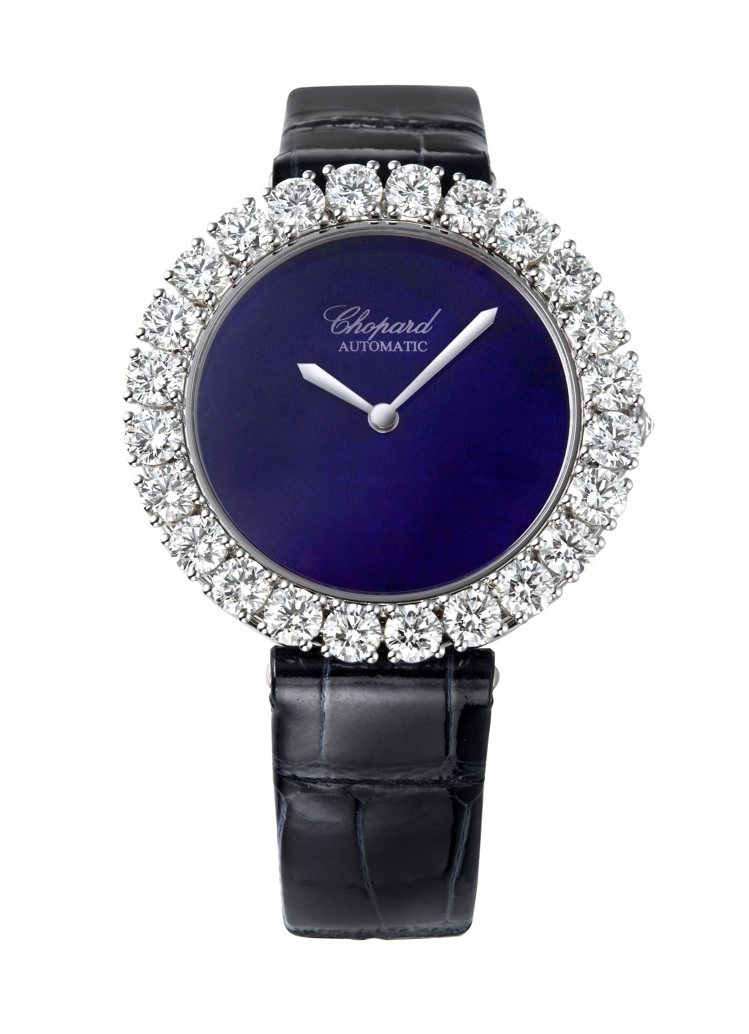 蕭邦L’heure Du Diamant系列腕表，18K白金表殼鑲嵌鑽石共5.5...
