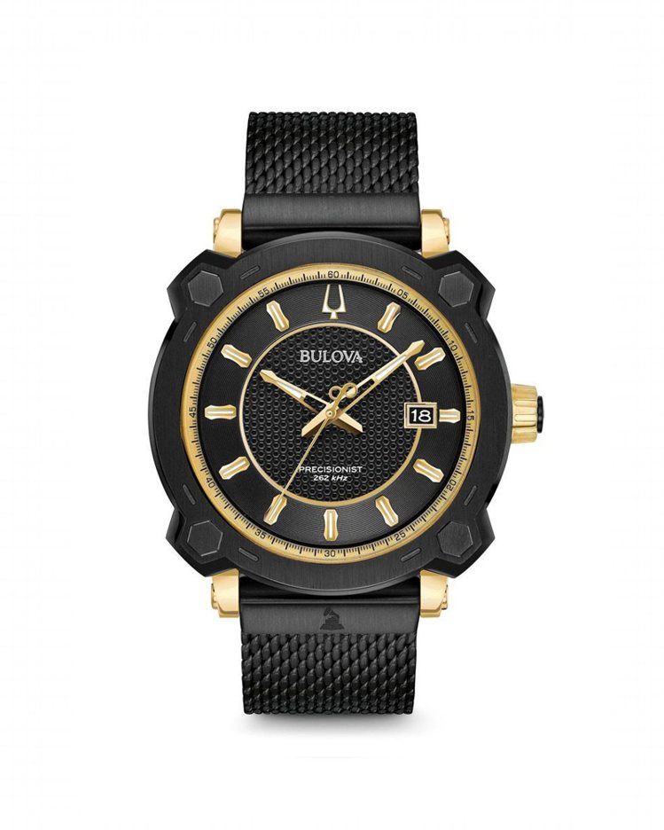 BULOVA葛萊美聯名系列98B303腕表，不鏽鋼鍍香檳金表殼，約29,800元...