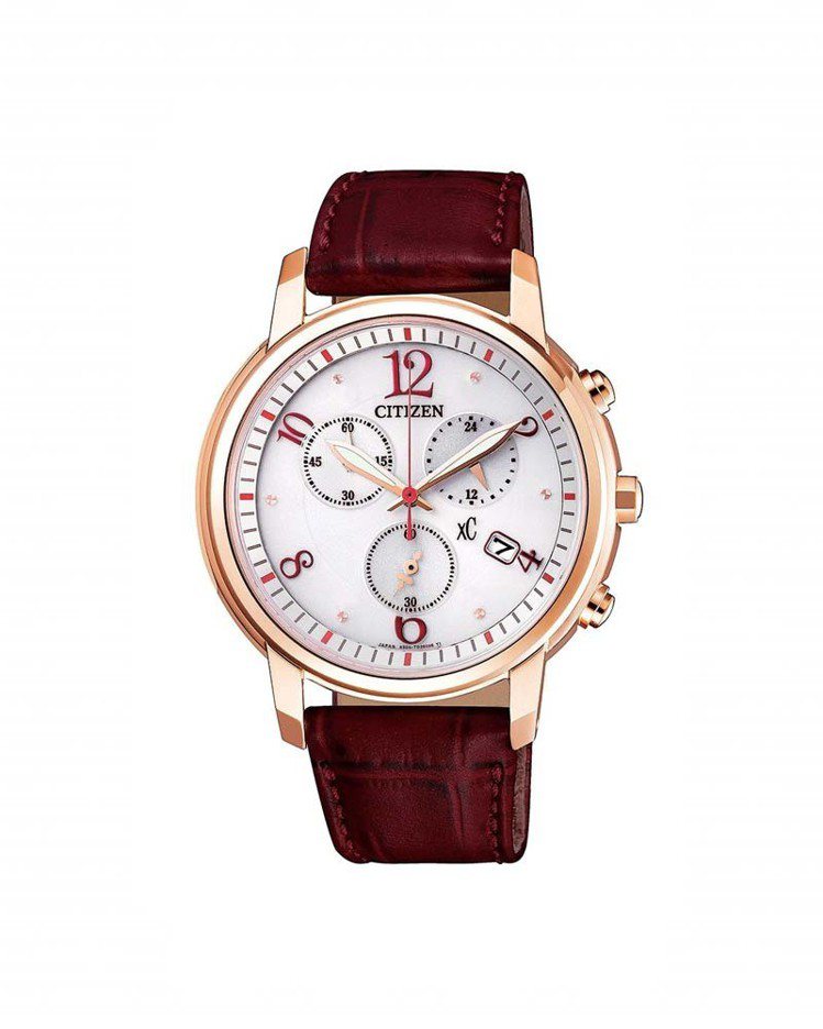 星辰櫻花粉紅色系列FB1432-12A腕表，亞洲限定款，約18,800元。圖／C...