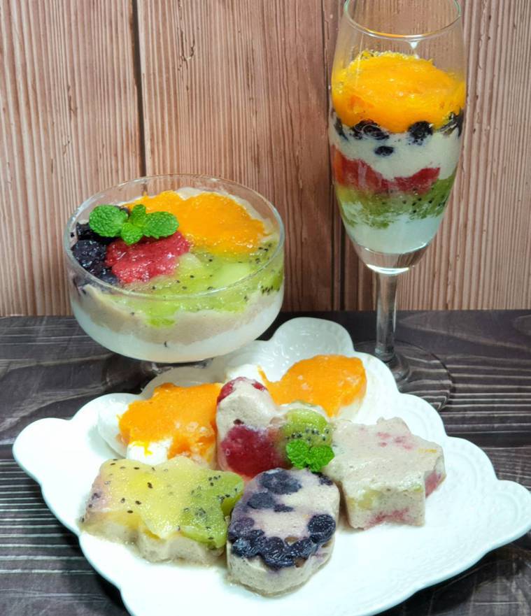 繽紛水果&香蕉鮮奶冰淇淋 圖/林芝蕙提供