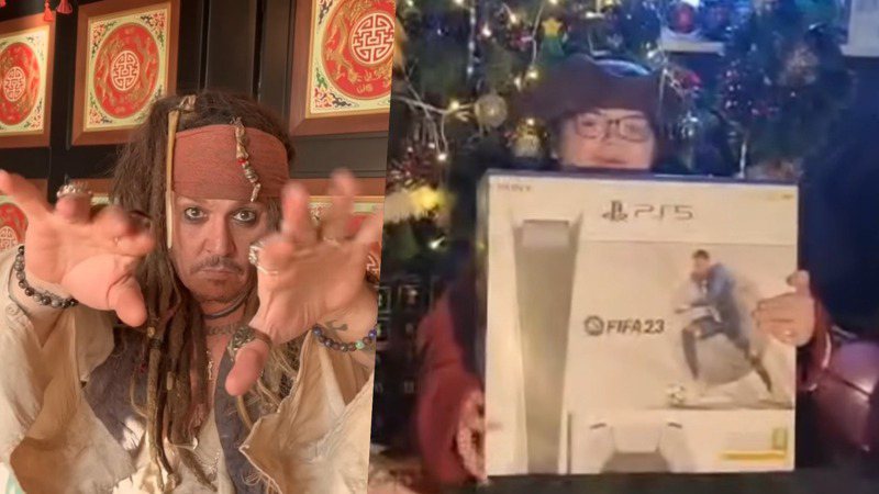 強尼戴普的聖誕禮物！史船長送11歲病童PS5主機和《索尼克 未知邊境》遊戲