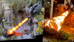 網友巧手完成《艾爾登法環》飛龍遭遇戰模型 以LED燈創意具現化飛龍烈火
