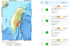 今天921大地震23周年！已5起有感地震 震央都在花東一帶