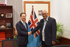 我駐斐濟代表處復名後 陸副外長到訪籲「相互尊重核心利益」