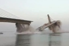 14個月坍2次 印恆河大橋「像奶粉溶在水裡」