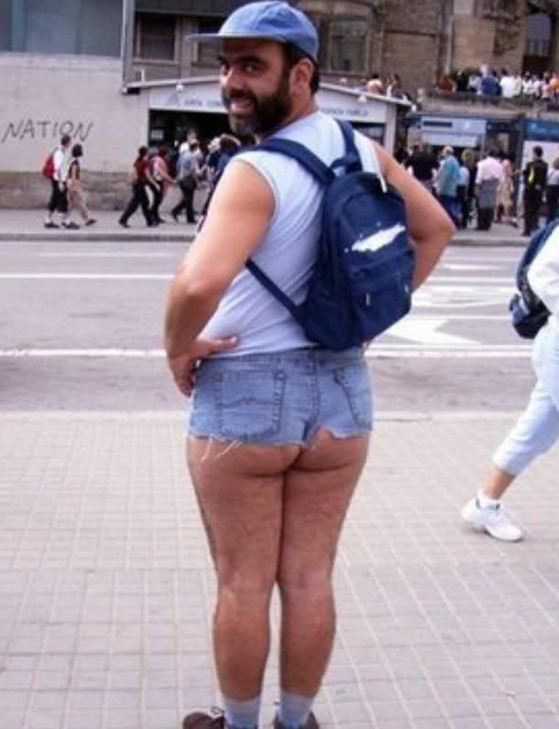 Bilderesultat for fat guy in short shorts