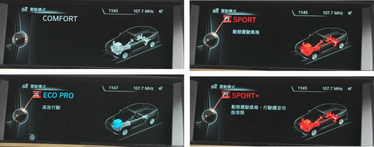 動態行車模式提供四種電子化行使設定。 記者許信文／攝影