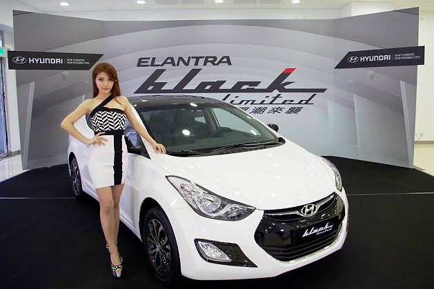 Elantra Black Limited特仕車，以黑白配色為主題。 Hyund...