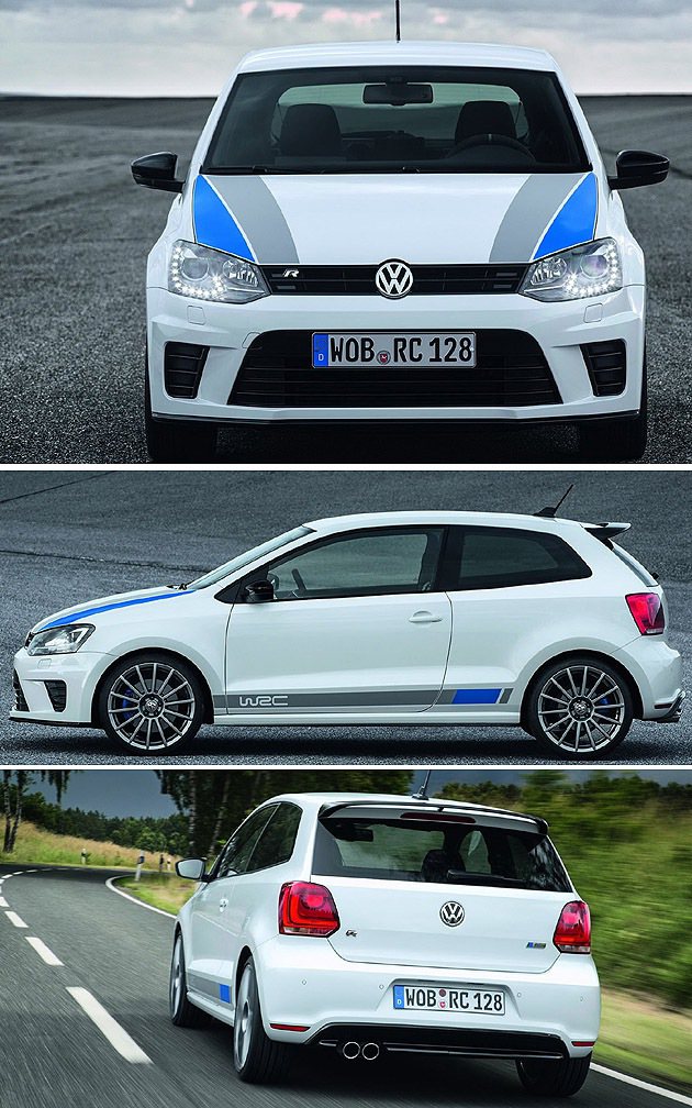 車身為VW WRC塗裝，搭配18吋輪圈與大包，煞氣足。 VW
