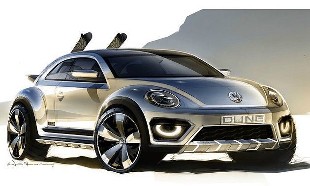 VW在即將到來的底特律車展上推出New Beetle Dune Concept。...
