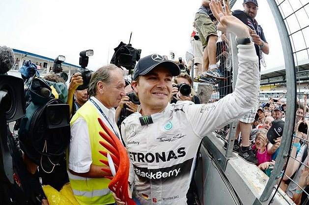 Rosberg在德國站摘冠，也是他生涯首次在家鄉封王。 F1官方