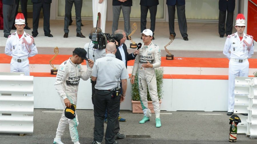 Rosberg的喜悅與Hamilton的落寞形成強烈對比，前者也順利在摩納哥站達...