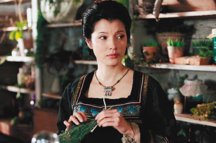 華裔女星胡凱莉在「吸血鬼日記」演神祕的貴婦。圖／得利影視提供