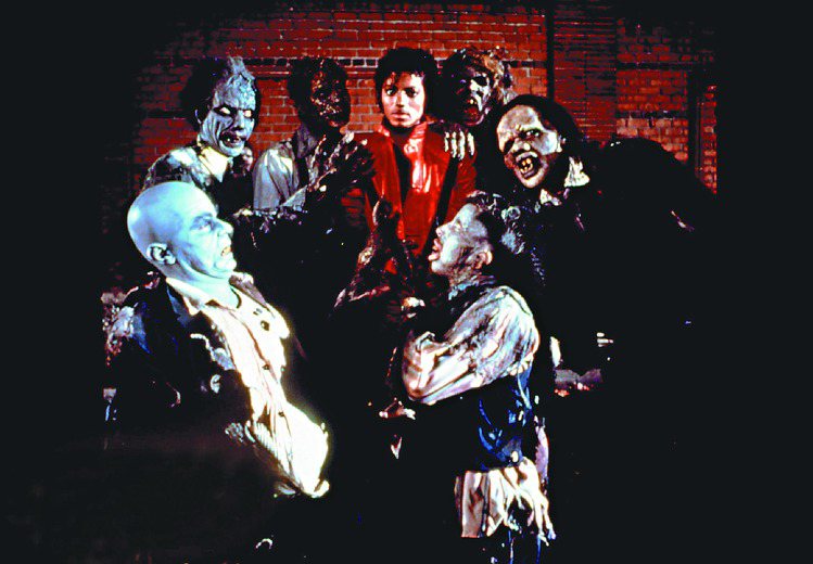 麥可傑克森於1983年推出的音樂錄影帶「顫慄」，一直被視為最具影響力的流行影帶。圖／達志影像