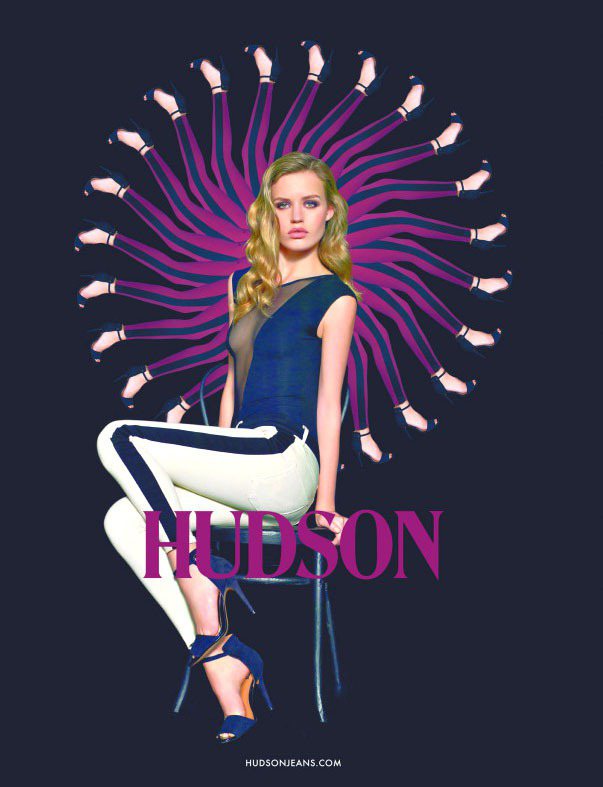 近日喬治亞梅傑格為知名丹寧品牌HUDSON Jeans拍攝十周年的形象廣告。圖／達志影像