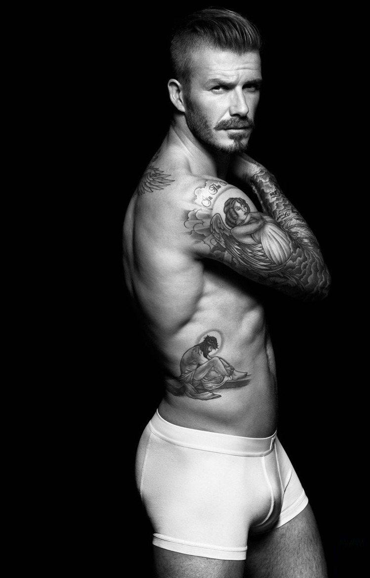 貝克漢為H&M「David Beckham Bodywear」拍攝新形象廣告。圖／擷取自justjared.com
